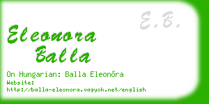 eleonora balla business card