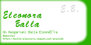 eleonora balla business card